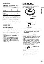 Preview for 47 page of Sony D-NF420 - Portable Cd Player (Spanish) Manual De Instrucciones