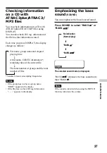 Предварительный просмотр 27 страницы Sony D-NF610 - Portable Cd Player Operating Instructions Manual