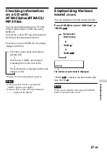 Предварительный просмотр 27 страницы Sony D-NF611 - Portable Cd Player Operating Instructions Manual