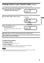 Preview for 11 page of Sony D-SJ01 - Sports Discman Operating Instructions Manual