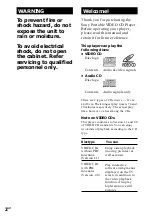 Preview for 1 page of Sony D-V55 Operating Instructions Manual