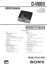 Sony D-V8000 Service Manual preview