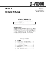 Предварительный просмотр 69 страницы Sony D-V8000 Service Manual