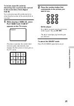 Preview for 21 page of Sony D-VE45 Operating Instructions Manual