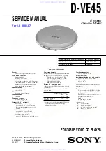 Sony D-VE45 Service Manual preview