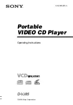 Предварительный просмотр 1 страницы Sony D-VJ85 Operating Instructions Manual