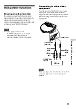 Предварительный просмотр 17 страницы Sony D-VJ85 Operating Instructions Manual