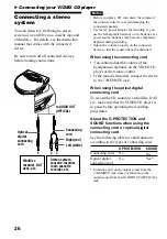 Предварительный просмотр 26 страницы Sony D-VJ85 Operating Instructions Manual