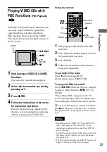 Preview for 27 page of Sony D-VM1 Operating Instructions  (primary manual) Operating Instructions Manual