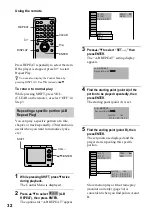 Preview for 32 page of Sony D-VM1 Operating Instructions  (primary manual) Operating Instructions Manual