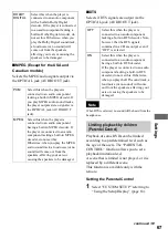 Preview for 67 page of Sony D-VM1 Operating Instructions  (primary manual) Operating Instructions Manual