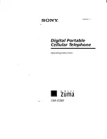 Sony D-Wave Zuma CM-Z200 Operating Instructions Manual preview