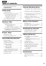 Preview for 3 page of Sony D8 Digital Handycam DCR-TRV210E Operating Instructions Manual