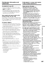 Preview for 167 page of Sony D8 Digital Handycam DCR-TRV420E Operating Instructions Manual