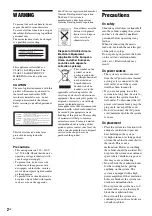 Preview for 2 page of Sony DAR-RD100 Operating Instructions Manual