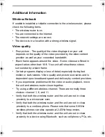 Preview for 9 page of Sony Dash HID-C10 Important Information Manual