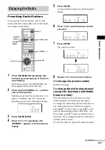 Предварительный просмотр 59 страницы Sony DAV-BC150 - Dvd Home Theater System Operating Instructions Manual