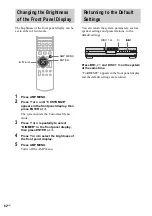 Предварительный просмотр 62 страницы Sony DAV-BC150 - Dvd Home Theater System Operating Instructions Manual