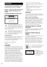 Предварительный просмотр 2 страницы Sony DAV-BC250 - Dvd Home Theater System Operating Instructions Manual