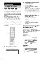 Предварительный просмотр 50 страницы Sony DAV-BC250 - Dvd Home Theater System Operating Instructions Manual