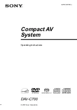 Sony DAV-C700 - Compact Av System Operating Instructions Manual preview