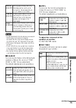 Предварительный просмотр 71 страницы Sony DAV-C700 - Compact Av System Operating Instructions Manual