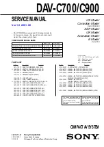 Sony DAV-C700 - Compact Av System Service Manual preview