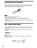 Предварительный просмотр 18 страницы Sony DAV-C900 - Compact Av System Operating Instructions Manual