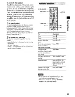 Предварительный просмотр 33 страницы Sony DAV-C900 - Compact Av System Operating Instructions Manual