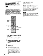 Предварительный просмотр 36 страницы Sony DAV-C900 - Compact Av System Operating Instructions Manual