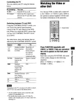 Предварительный просмотр 61 страницы Sony DAV-C900 - Compact Av System Operating Instructions Manual