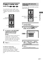 Предварительный просмотр 41 страницы Sony DAV-C990 - Compact Av System Operating Instructions Manual