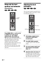 Предварительный просмотр 54 страницы Sony DAV-C990 - Compact Av System Operating Instructions Manual