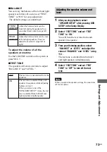 Предварительный просмотр 73 страницы Sony DAV-C990 - Compact Av System Operating Instructions Manual