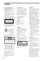 Preview for 2 page of Sony DAV-DS1000 Operating Instructions Manual