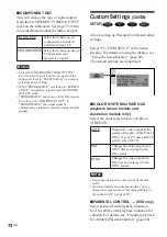 Preview for 72 page of Sony DAV-DS1000 Operating Instructions Manual