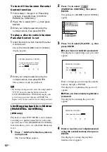 Preview for 62 page of Sony DAV-DX150 - Dvd Home Theater System Operating Instructions Manual