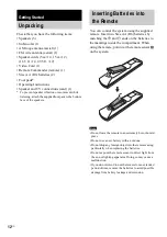 Предварительный просмотр 12 страницы Sony DAV-DX170 Operating Instructions (Main Stereo System) Operating Instructions Manual