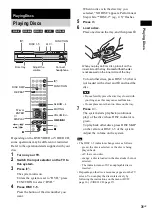 Предварительный просмотр 31 страницы Sony DAV-DX170 Operating Instructions (Main Stereo System) Operating Instructions Manual