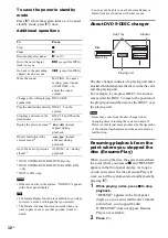 Предварительный просмотр 32 страницы Sony DAV-DX170 Operating Instructions (Main Stereo System) Operating Instructions Manual