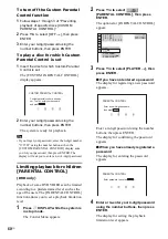 Предварительный просмотр 60 страницы Sony DAV-DX170 Operating Instructions (Main Stereo System) Operating Instructions Manual