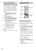 Предварительный просмотр 66 страницы Sony DAV-DX170 Operating Instructions (Main Stereo System) Operating Instructions Manual