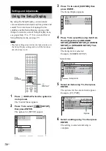 Предварительный просмотр 70 страницы Sony DAV-DX170 Operating Instructions (Main Stereo System) Operating Instructions Manual