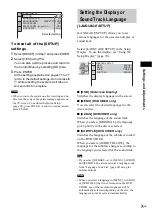 Предварительный просмотр 71 страницы Sony DAV-DX170 Operating Instructions (Main Stereo System) Operating Instructions Manual