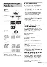 Предварительный просмотр 7 страницы Sony DAV-DX355 Operating Instructions Manual