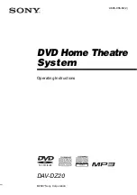 Sony DAV-DZ20 Operating Instructions Manual предпросмотр