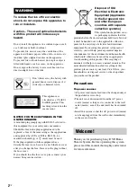 Preview for 2 page of Sony DAV-DZ20 Operating Instructions Manual