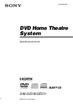 Sony DAV-DZ230 Operating Instructions Manual preview