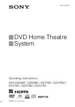 Sony DAV-DZ265K Operating Instructions Manual предпросмотр