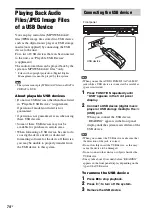 Предварительный просмотр 74 страницы Sony DAV-DZ265K Operating Instructions Manual